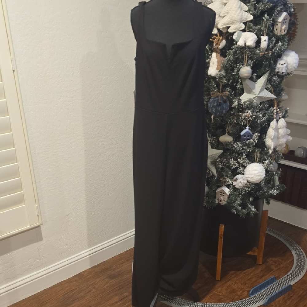 Express Black Sleeveless Jumpsuit